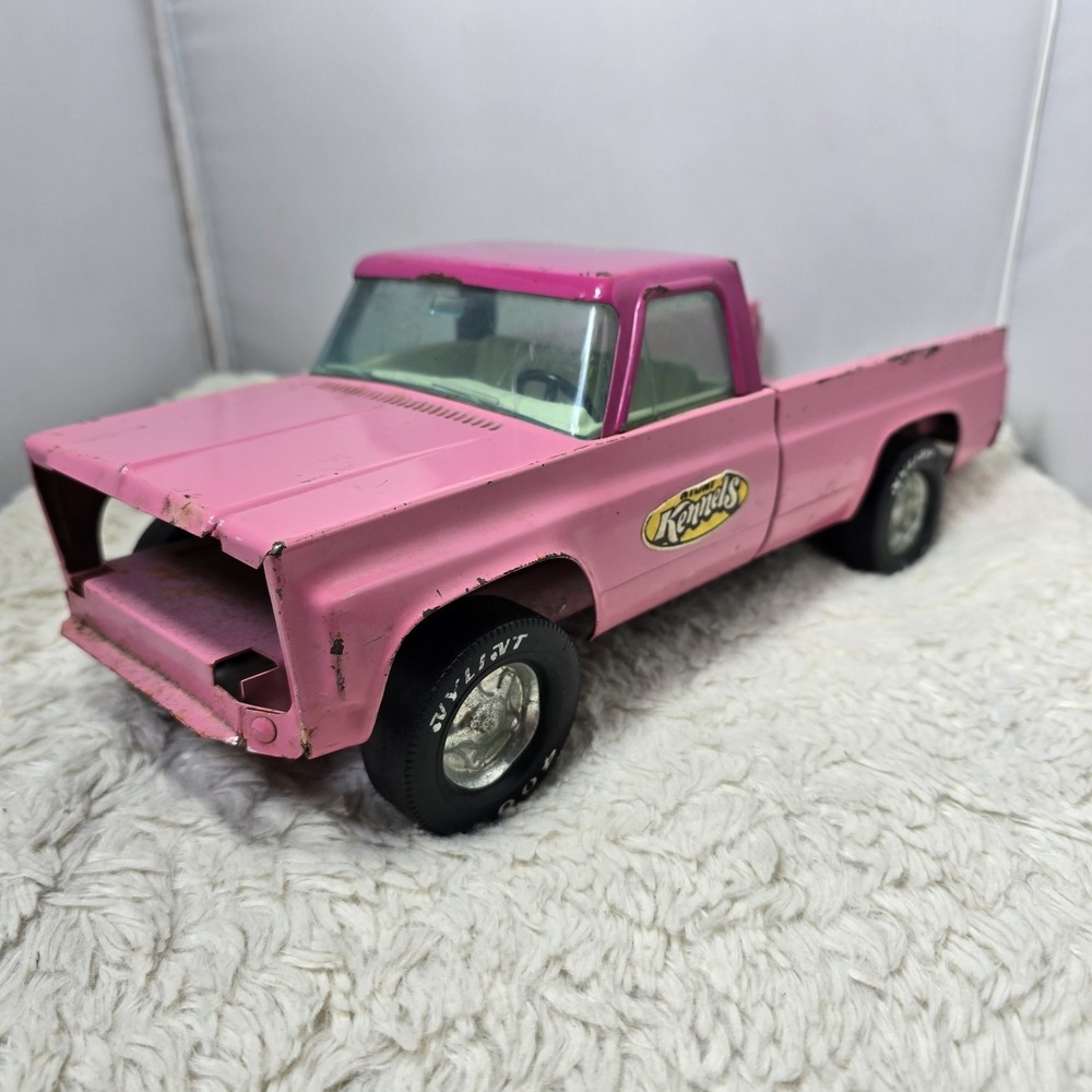 Vintage 70s Nylint Kennels Chevrolet Square Body Toy Pick Up Truck Pink 4 Repair